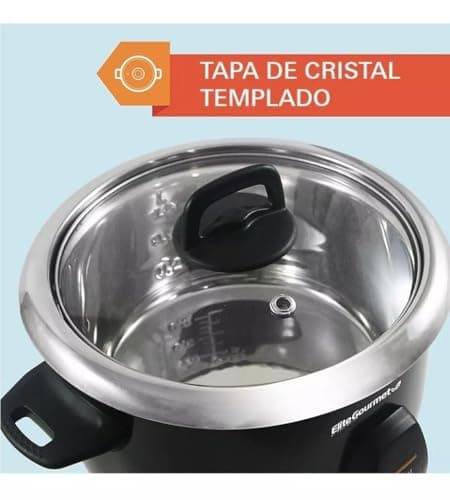 Elite Gourmet ERC2010B Electric Rice Cooker with Stainless Steel Inner Pot Makes Soups, Stews, Porridge's, Grains and Cereals, 10 cups cooked (5 Cups uncooked), Black 6