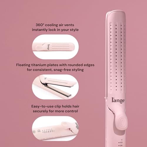 L'ANGE HAIR Le Duo Grande 360° Airflow 2 in 1 Straightener and Curler | 1 Inch Curling Wand & Titanium Flat Iron with 5.3" Plates | Hair Straightener & Curler for Long Hair (Blush) 7