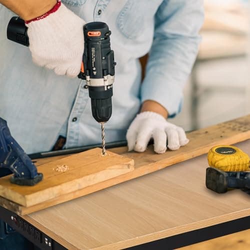 SGOLAN 48'' Adjustable Workbench with Power Outlet, Work Table for Garage,2000 Lbs Capacity Hardwood Workbench,Heavy Duty Table for Workshop Office Home Commercial 7