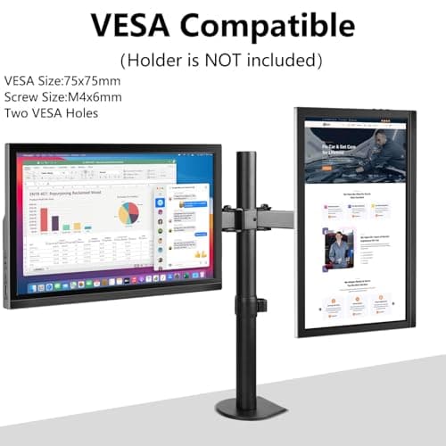 Ulrhzar 17.3 Inch Portable Monitor for Laptop, HDMI USB-C Travel Monitore with Kickstand & Speakers, 1600x900P 99% sRGB 60Hz Gaming Monitors External Secondary Screen for PC Mac Phone Ras Pi Switch 5