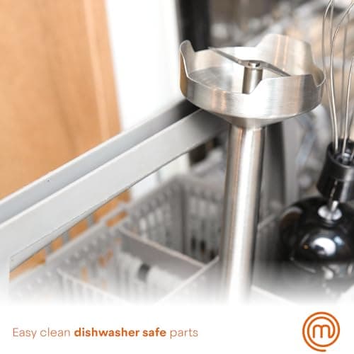 MasterChef Immersion Blender Handheld, Stainless Steel Hand Held Blending Stick Emulsifier, Puree Blender for Making Baby Food, Soup, Sauces etc, Powerful 400W Motor with Variable Speed Control 6