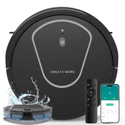 Bagotte Robot Vacuum and Mop Combo,2 in 1 Robotic Vacuum Cleaner with Mopping,4000Pa Strong Suction,Auto Recharge,WiFi/Alexa/App/Remote, Ideal for Hard Floor,Pet Hair,Auto Carpets Boost
