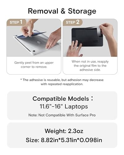 MOFT Laptop Stand for Desk, Adhesive Airflow Laptop Cooling Riser for Heat Dissipation with 2 Adjustable Viewing Angles, Foldable & Portable Computer Stand Compatible with Laptops 11"-16", Jet Black 10