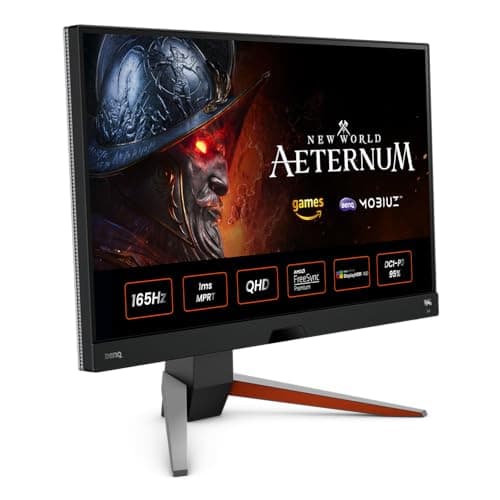 BenQ MOBIUZ EX2710Q Gaming Monitor 27" QHD 1440p 165Hz 1ms | IPS | HDRi | DCI-P3 | Freesync Premium | Eye-Care Tech | Adjustable Height, Swivel & Tilt | 2.1Ch Speakers | DisplayPort | HDMI | USB Hub