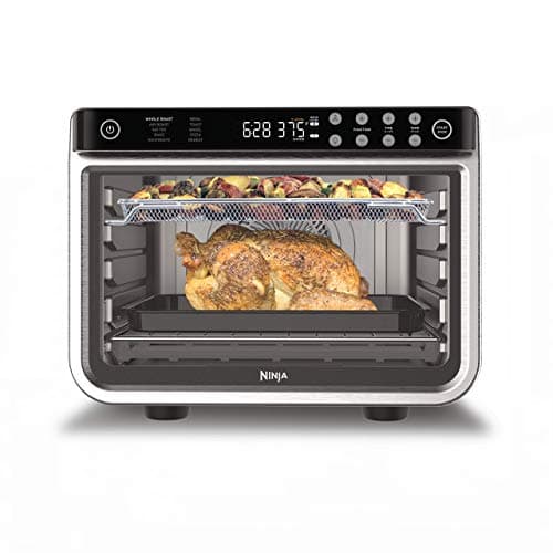 Ninja Air Fryer & Toaster Oven | Foodi Series, XL Pro Air Oven Kitchen Countertop Convection | 10-in-1 Functions | Fits a 5-lb Chicken & Sheet Pan of Vegetables | 1800 Watts | Stainless Steel | DT201