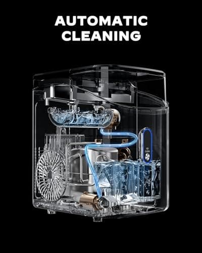 Silonn Nugget Ice Maker Countertop, Pebble Ice Maker with Soft Chewable Ice, One-Click Operation Ice Machine with Self-Cleaning, 33lbs/24H for Home,Kitchen,Office 6