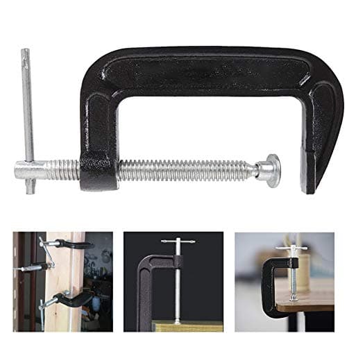 4 Inch C-Clamp Set, Heavy Duty Steel C Clamp Industrial Strength C Clamps for Woodworking, Welding, and Building(4PCs) 5