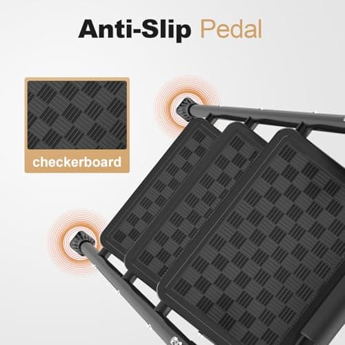 HBTower 3 Step Ladder, 3 Step Stool for Adults, 3 Step Ladder Folding Step Stool with Cushioned Handle Step Ladder with Wide Pedal Ergonomic Design,Black 6