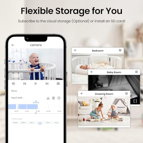 Cinnado 5MP Security Camera Indoor-5G/2.4G Dual WiFi Cameras for Home Security with Audio and Video Ideal for Pet/Nanny/Baby Monitor, 360 Auto Tracking, SD/Cloud Storage, Support Alexa/Google Home, D1 5