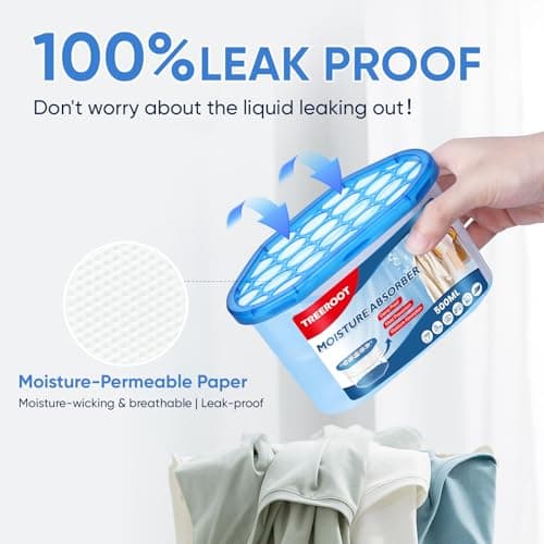 10 Pack Moisture Absorbers, 10.6 OZ Humidity Absorber Bucket, Moisture Absorbers for Closet, Dehumidifier Bucket for Wardrobes、 Kitchens and Bathrooms, Fragrance Free Humidity Absorber 5