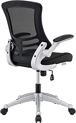 Modway Attainment Mesh Back and Vinyl Seat Modern Office Chair in Black 6