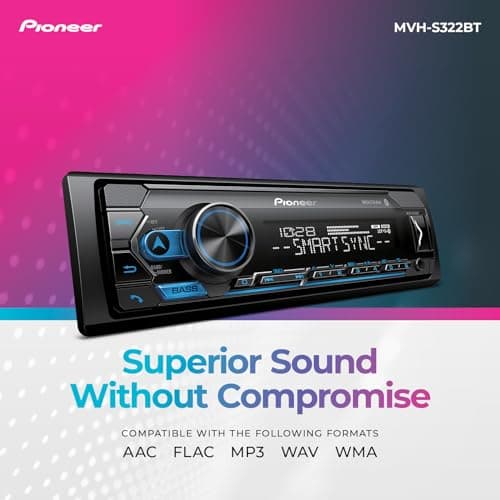 Pioneer MVH-S322BT Bluetooth Car Stereo with USB/AUX Inputs, Smartphone Connectivity, Pioneer Smart Snyc, and Hands-Free Calling for Enhanced in-Car Audio Experience 6