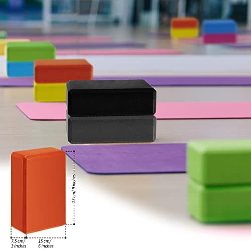10 Pcs Foam EVA Yoga Blocks Lightweight Non Slip Supportive Yoga Bricks for Pilates Stretching and Meditation, Women Men Yogi Beginners(120g,Mixed Colors) 5