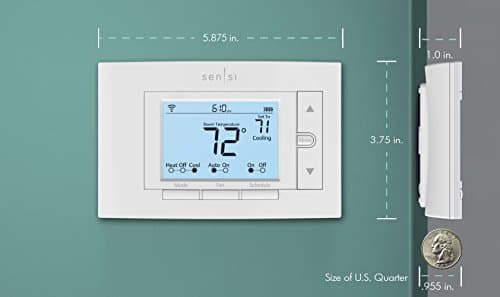 Sensi Smart Thermostat, 100 Years Of Expertise, Wi-Fi, Data Privacy, Programmable, Easy DIY Install, Works With Alexa, Energy Star Certified, Mobile App, ST55 9