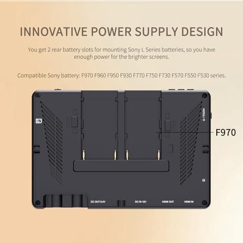 FEELWORLD LUT7 7" 2200nit 1920x1200 FHD IPS Touchscreen Camera DSLR Field Monitor with 3D LUT Waveform HDR 4K HDMI in Out, F750 Battery and Carry Case, ‌Auto Bright Adjustment for Outdoor 7