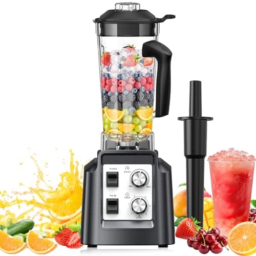 Blender, 68Oz. Countertop Blenders with 20Oz. Grinder, 28000 RPM Kitchen Blender for Smoothies, Ice Crushing, Frozen Fruits, Self-Cleaning, Speed Adjustable, White