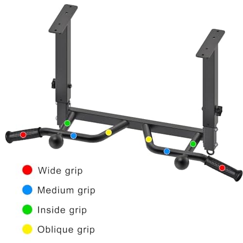 SELEWARE 24" Ceiling Mounted Pull Up Bar, Height Adjustment Multifunctional Chin Up Bar for Home Gym Workouts, Heavy-Duty Steel Construction, 400 lbs Capacity 6