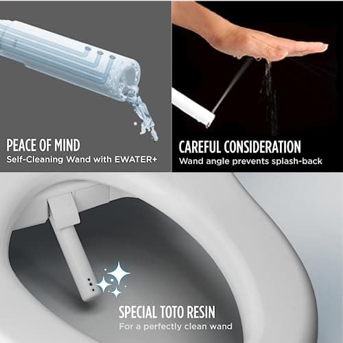 TOTO® WASHLET®+ S7 Electronic Bidet Toilet Seat with EWATER+® Bowl and Wand Cleaning and Classic Lid, Elongated, Cotton White - SW4724AT40#01 5