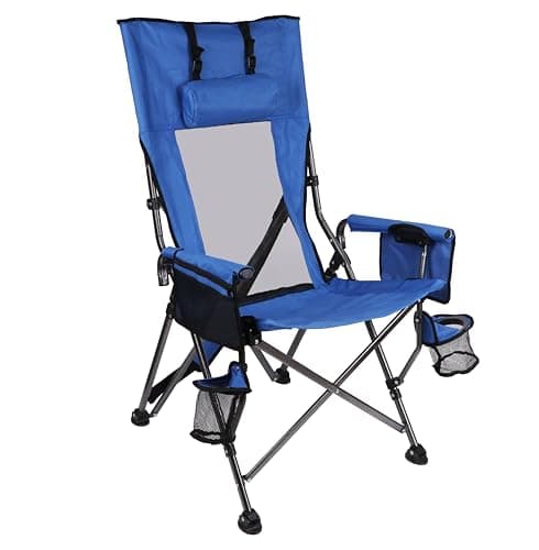 High Back Camping Chair for Adults Folding Chair for Outside Portable Includes Shoulder Strap