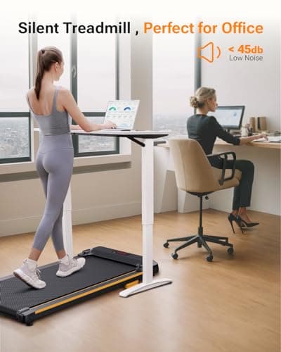 UREVO Under Desk Treadmill for Office Under Desk, Walking Pad 2 in 1 for Home/Office, Portable Walking Pad Treadmill with Remote Control, LED Display 5