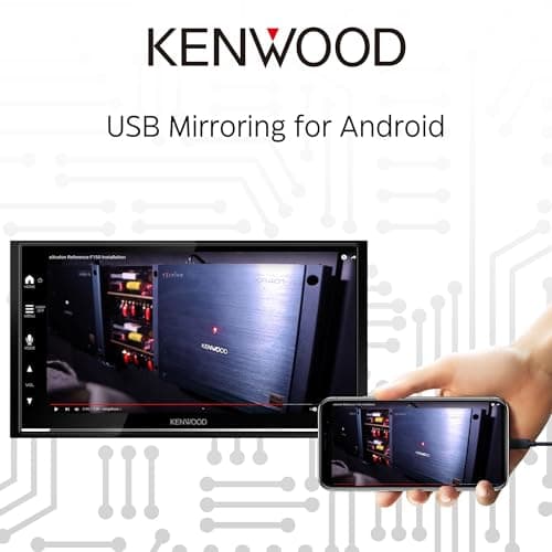 KENWOOD DMX7709S 6.8-Inch Capacitive Touch Screen, Car Stereo, CarPlay and Android Auto, Bluetooth, AM/FM Radio, MP3 Player, USB Port, Double DIN, 13-Band EQ, SiriusXM 9