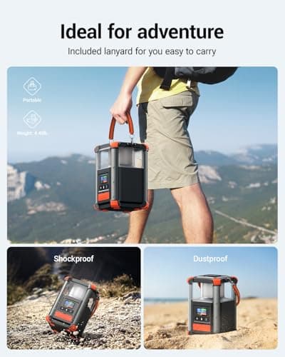 BLAVOR Portable Power Station, 236.8Wh/64,000mAh Outdoor Generator, 100W+65W USB C Two-Way Fast Charging Small Generator, 15W Wireless Power Bank with Camping Lantern for Camping, and Home Emergencies 6