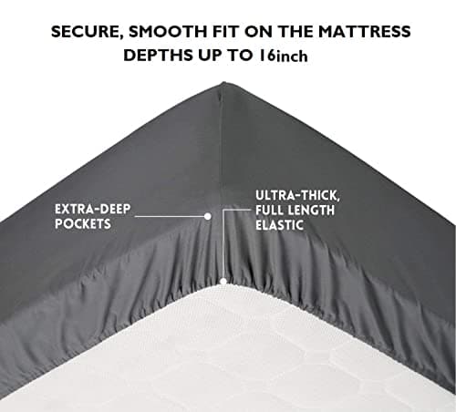 Elegant Comfort Luxurious Wrinkle Resistant 1500 Thread Count Egyptian Quality 1-Piece Fitted Sheet All Around Elastic -Deep Pocket- Ultra Soft Bottom Fitted Sheet, Queen, White 5