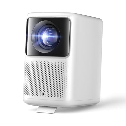 Dangbei N2 Portable Projector 1080P, 400 ISO Lumens, Netflix Officially-Licensed, 120-Inch Picture, Home Projector with WiFi and Bluetooth with Dual 6W Dolby Audio Speaker, Auto Focus (White)