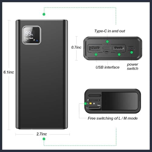 lovco 4K Hidden Camera128G,15000AMH Power Bank Camera Full HD Security Camera for Home and Outdoor Recording, Small Camera, Mini Camera DVR with Motion Detection/Night Vision,No WiFi (128G Set) 7