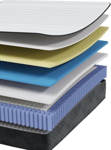 Swbvs Queen Mattress 12 Inch, Hybrid Mattress Queen Size, Bed Matress in a Box, Pressure Relief & Fiberglass Free 6