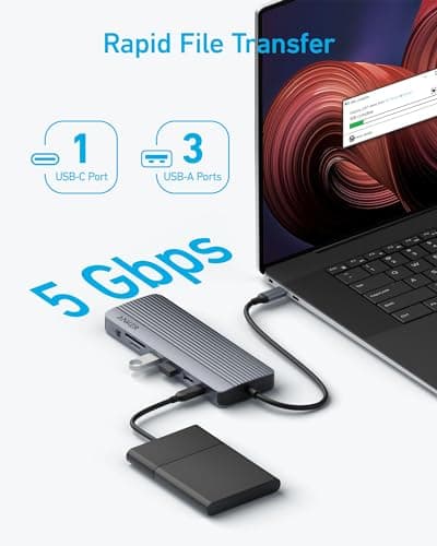 Anker Laptop Docking Station 3 Monitors, 14 in 1 USB C Hub, Triple Display USB C Docking Station with Dual 4K HDMI, 1080p VGA, 80W PD, USB-A/C Data Ports for Dell XPS and More (Charger not Included) 6