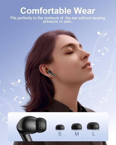 HUIFU Wireless Earbuds, Bluetooth Headphones with LED Display Charging Case 6