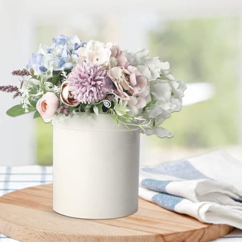 MEIGUI Ceramic Kitchen Utensil Holder, Utensil Crock Large Utensils Holder for Kitchen Decor, Cooking Tool Utensils Caddy for Countertop, Pure White 6