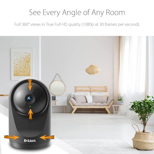 D-Link Pro Series Compact Full HD Pan & Tilt Wi-Fi Camera w/ 360 Degree View, Full HD 1080p Resolution, Sound & Motion Detection, 2-Way Audio, Cloud & Local Recording, Night Vision (DCS-6500LHV2) 6