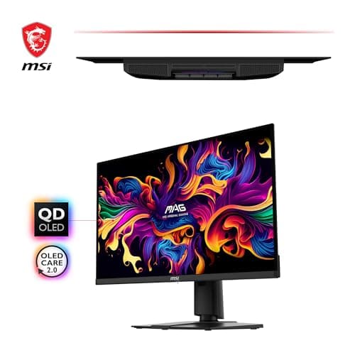msi MAG 271QPX QD-OLED, 27 OLED Gaming Monitor, 2560 x 1440 (QHD), 0.03ms Response time, 360Hz, True Black HDR 400, HDMI, DP Port, USB Type C, Tilt, Height, Black 5