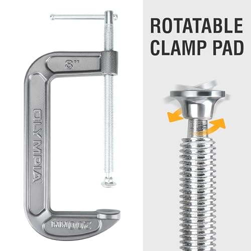 Olympia Tools C-Clamp (8" X 4") 38-148, Black 5