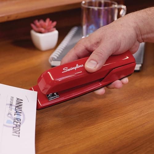 Swingline Stapler, 30 Sheet Capacity, 747 Business Stapler, Jam Free, Metal, Rio Red (74736) 6
