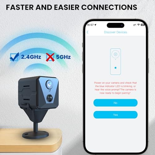 Funstorm 2025 Upgraded Security Camera, 4K HD Mini Nanny Cam for Home with Night Vision, WiFi Indoor Camera, 100 Days Long Battery Life, Motion Detection, Remote Viewing, Wireless Surveillance Cam 7