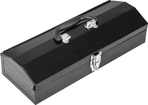 Torin ATB102B 16" Hip Roof Style Portable Steel Tool Box with Metal Latch Closure, Black 8