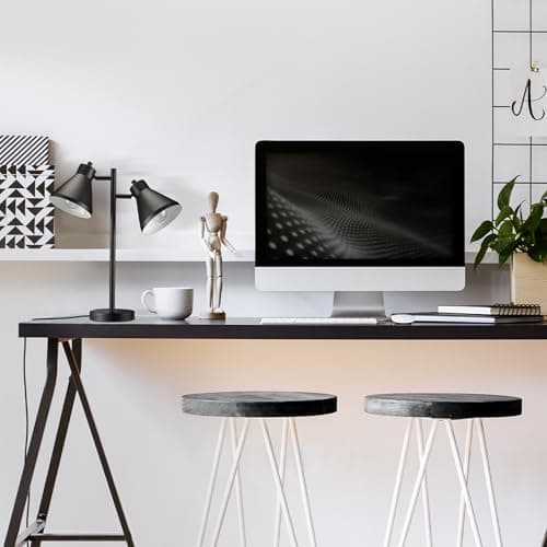 Globe Electric 18" 2-Light Desk Lamp, Industrial Design, Pivoting Heads, Matte Black Finish, Dual On/Off Switches, E26 Base, 52999 3