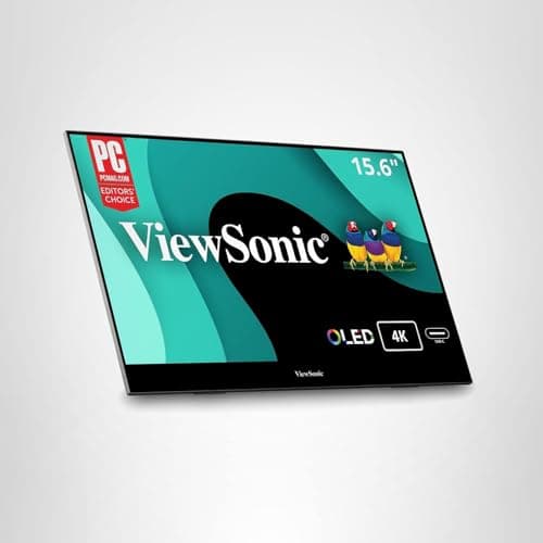ViewSonic VX1655-4K-OLED 15.6 Inch 4K UHD Portable OLED Monitor with 2 Way Powered 60W USB C, Mini HDMI, Dual Speakers, and Built-in Stand with Magnetic Cover 7