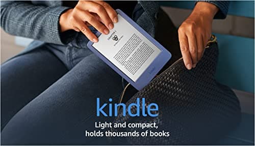 Amazon Kindle – The lightest and most compact Kindle, with extended battery life, adjustable front light, and 16 GB storage – Denim 13