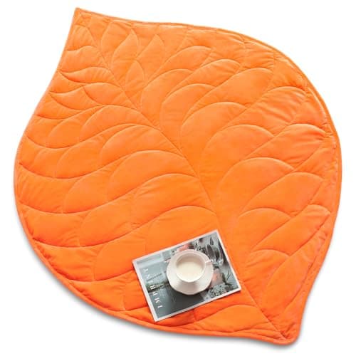Kaisa Weighted Lap Blanket 7 lbs 41" x 53", Cozy Luxury Crystal Velvet Small Weighted Blanket for Adults, Portable Travel Weighted Blanket for Relaxation, All-Season Blanket, Machine Washable, Orange