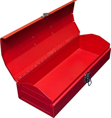 BIG RED TB102 Torin 16" Hip Roof Style Portable Steel Tool Box with Metal Latch Closure, Red 7