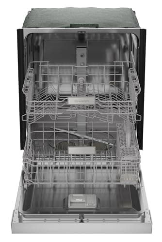 Sharp SDW6504MS Stainless Steel Dishwasher, 24-inch Pocket Handle, 52 dB, Hybrid Tub, 12 Place Settings, 5 Cycles, Heated Dry 8