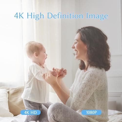 4K Mini Wireless Camera Home Security Cam Indoor HD Camera Small Smart WiFi House Portable Cameras Tiny House Nanny Cam Battery Life Powered Body Cameras 150 Wide Angle Night Vision Motion Detection 3