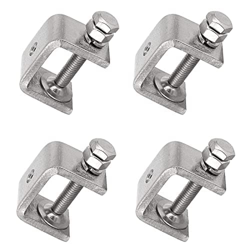 KYIEN 4Pieces 304 Stainless Steel C-Clamp Heavy Duty C-clamp Woodworking Welding Building Household Tiger Clamp G-Clamp