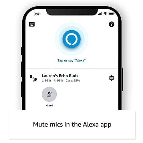 Amazon Echo Buds (newest model), True Wireless Bluetooth 5.2 Earbuds with Alexa+ Early Access, audio personalization, 20H battery with charging case, fast charging, sweat resistant, Glacier White 7