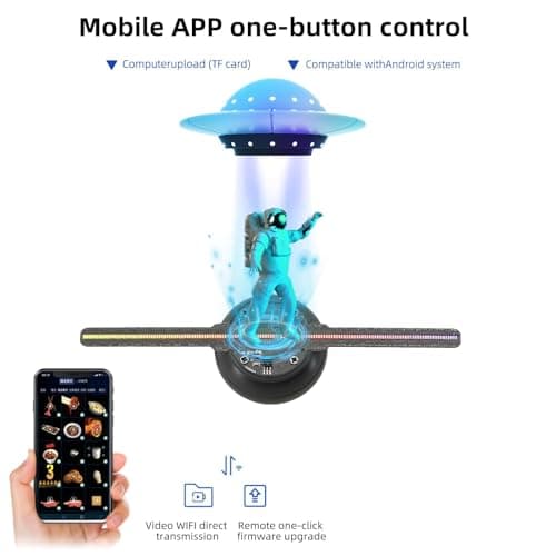 3DHologram Fan,Picture Fan Spinner with Bluetooth +Remote ,HologramProjector HD LED with 700 Video Library ,Holographic Fan for Halloween,Home Decorations,Anime character projection 6