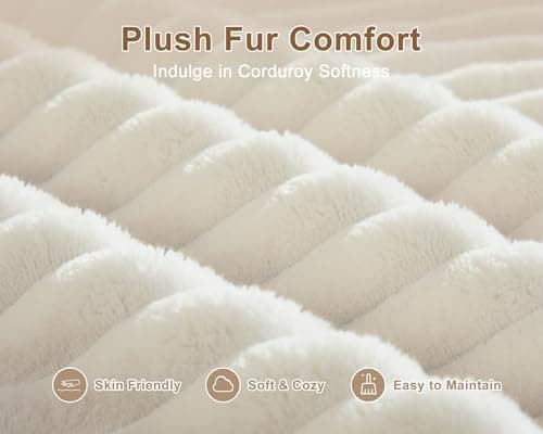 Busaurus 62" Oversized Chaise Lounge Chair Indoor, Fluffy Corduroy Upholstered Boneless Couch, Convertible Sleeper Sofa Bed & Reading Chair, Cloud Sofa Couches for Living Room, No Assembly, Beige 9